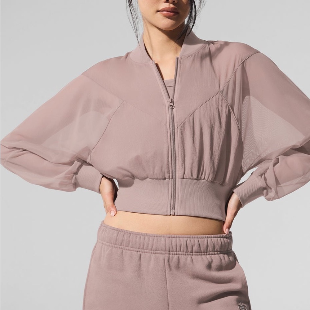 CROPPED AIR IT OUT BOMBER  ( Taupe)